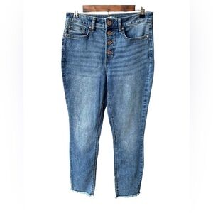 LC by LAUREN CONRAD Skinny Ankle Raw Hem Stretch Jeans Sz8